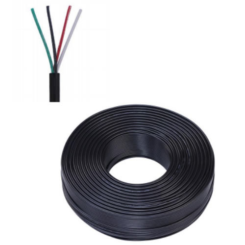 Four core sheathed wire black/white 18/20/22/24/26/28