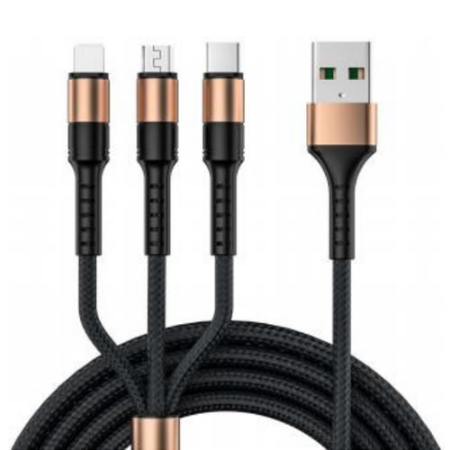 5A flash charging mobile phone  data cable, one to three