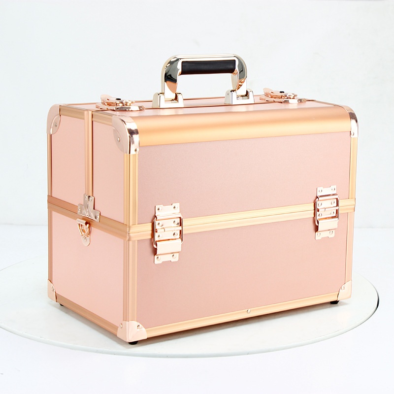 Handheld portable makeup box, professional bride and makeup artist, nail embroidery toolbox, multi-layer multifunctional storage